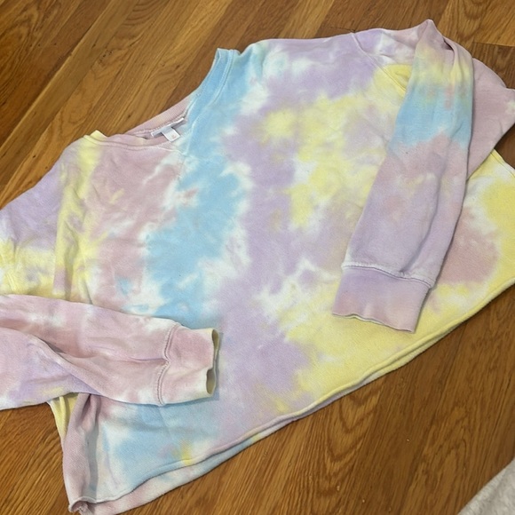 Colsie tie dye cropped sweatshirt - Picture 2 of 2